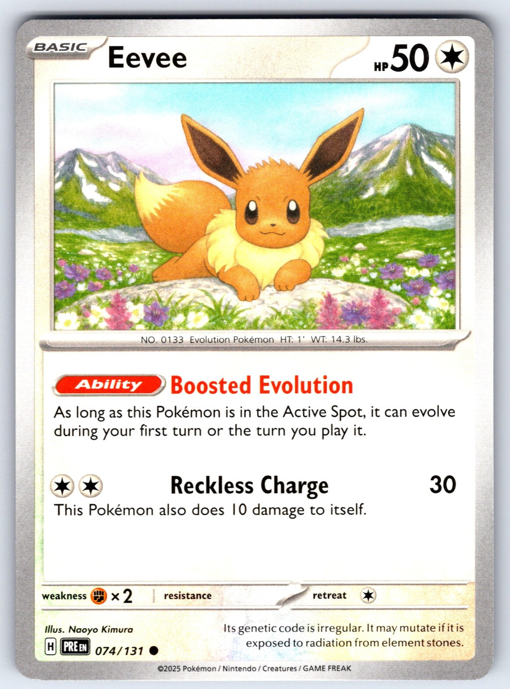 Eevee Common SV: Prismatic Evolutions 074/131 NM 2025