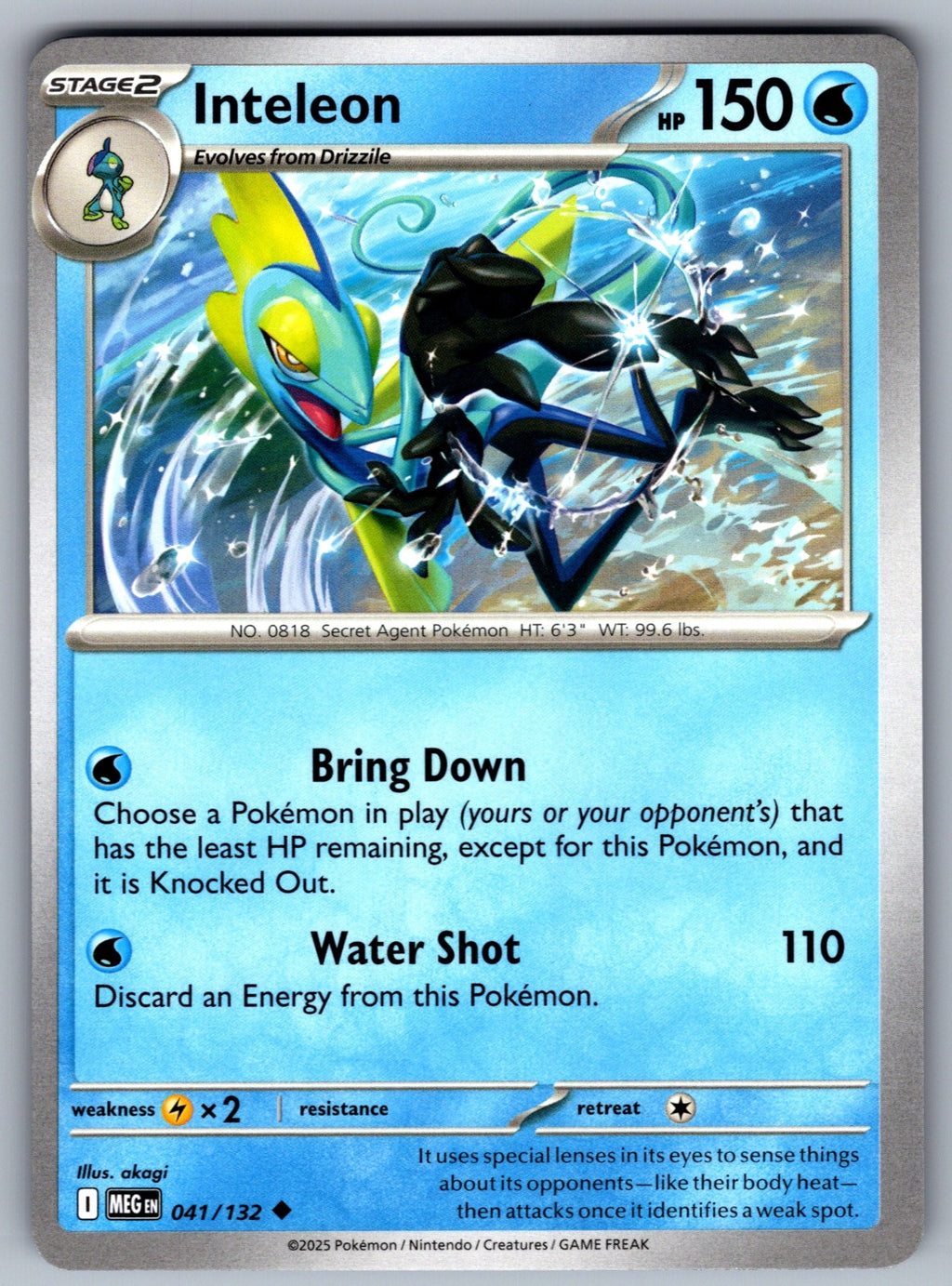 Inteleon Uncommon ME01: Mega Evolution 041/132 NM 2025