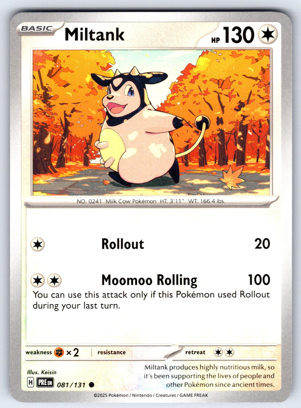 Miltank Common SV: Prismatic Evolutions 081/131 NM 2025