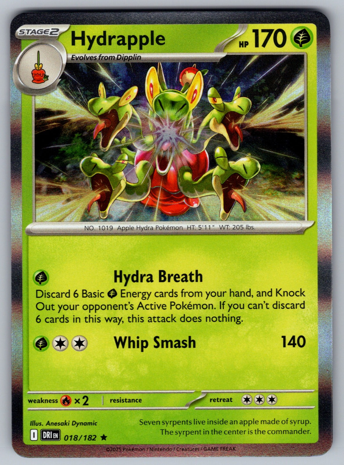 Hydrapple Holo Illustration Rare SV10: Destined Rivals 188/182 NM 2025