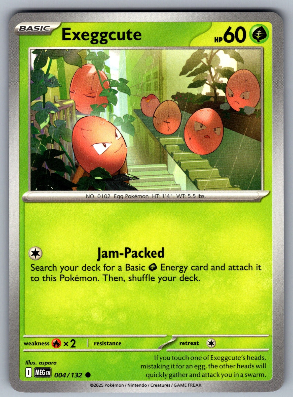 Exeggcute Common ME01: Mega Evolution 004/132 NM 2025