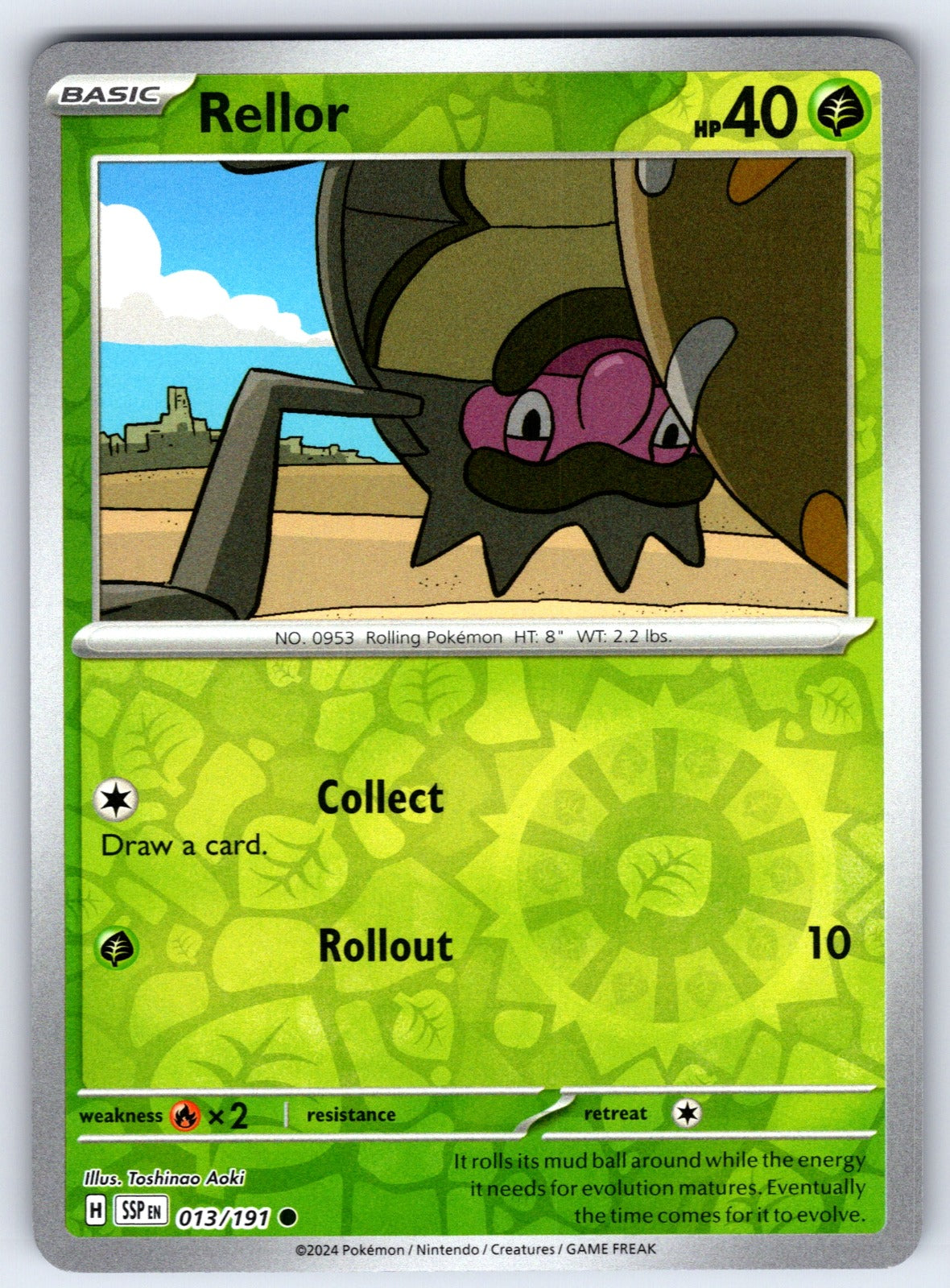 Rellor Reverse Holo Common SV08: Surging Sparks 013/191 NM 2024