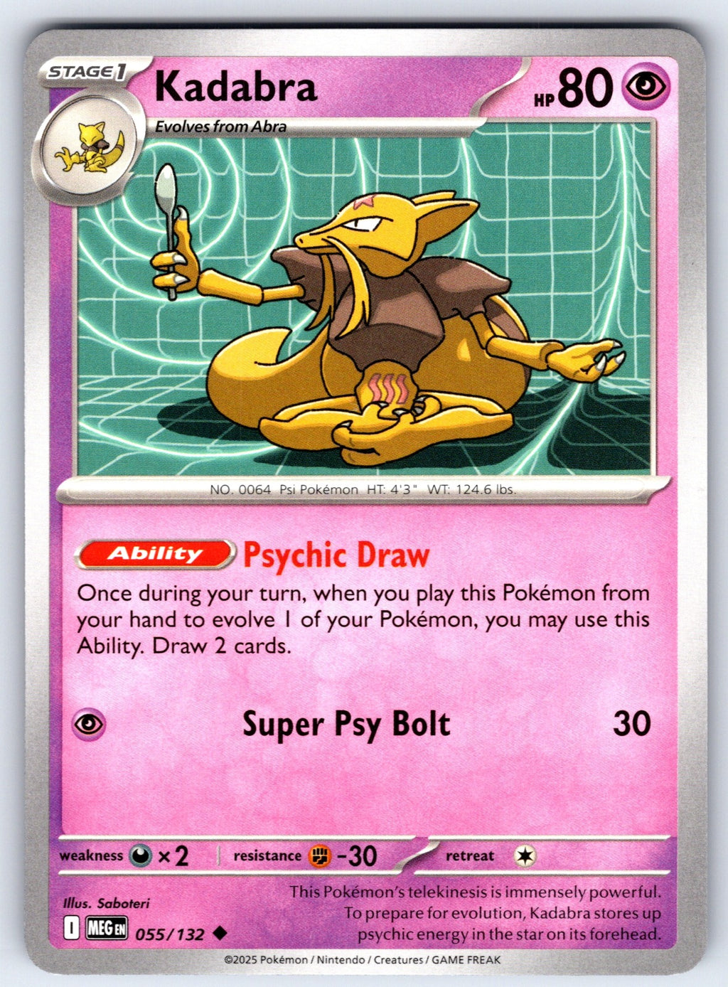Kadabra Uncommon ME01: Mega Evolution 055/132 NM 2025