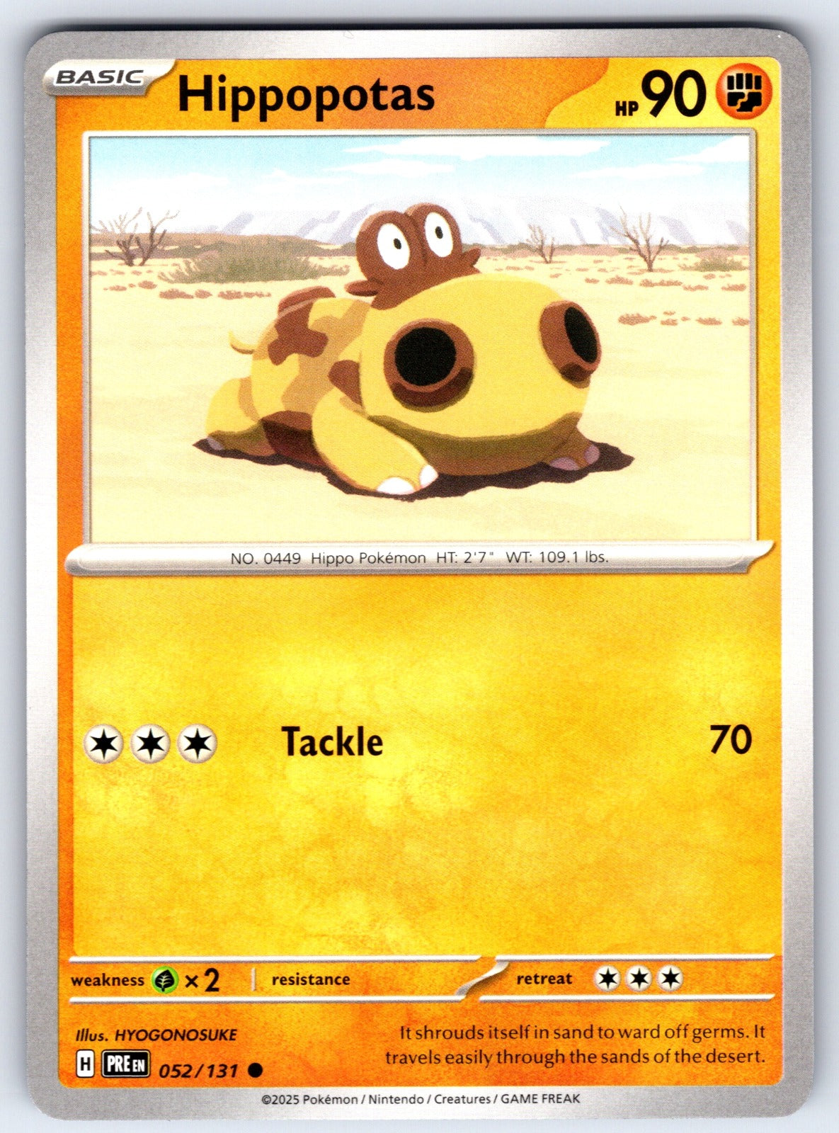Hippopotas Common SV: Prismatic Evolutions 052/131 NM 2025