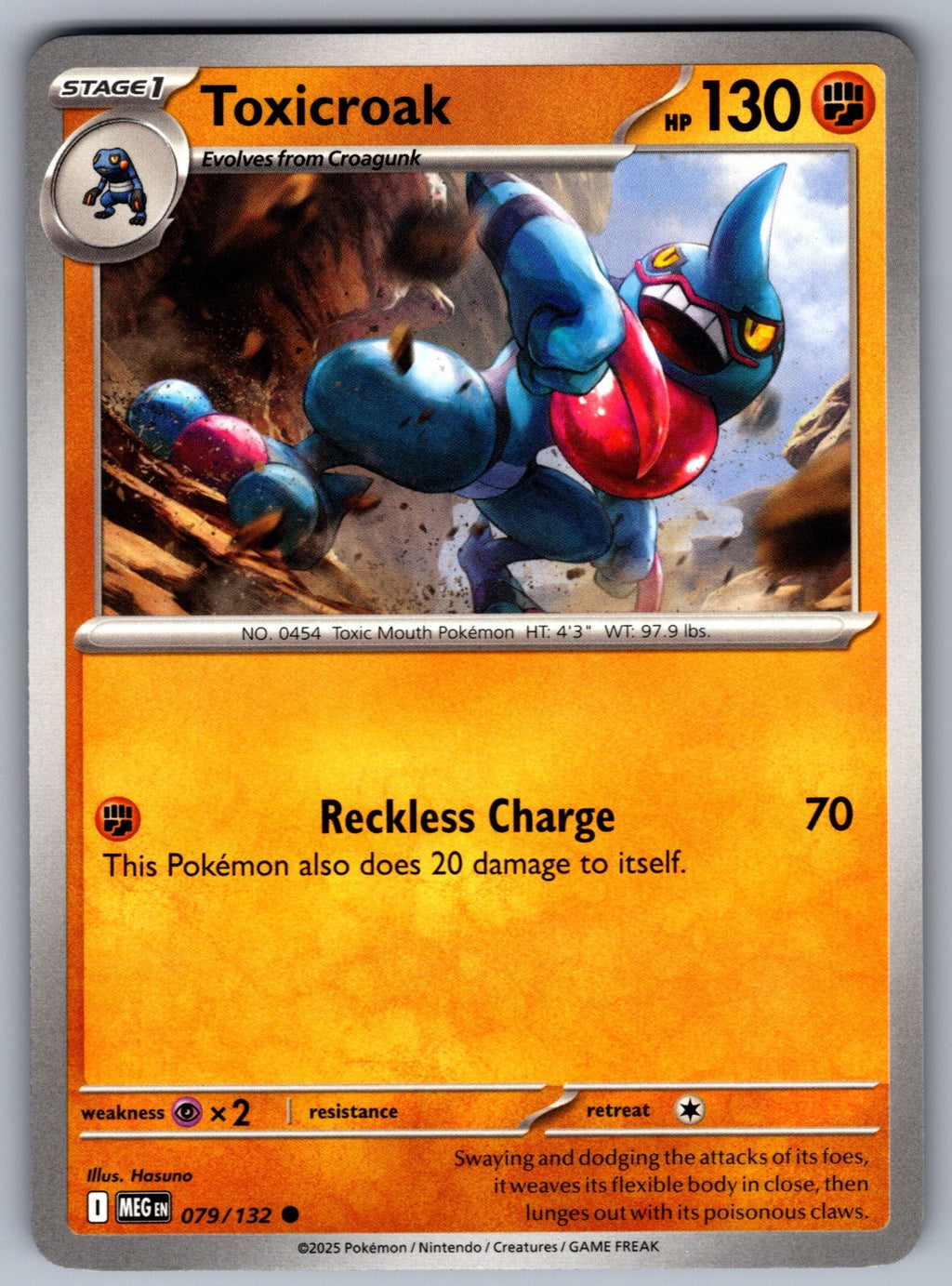 Toxicroak Common ME01: Mega Evolution 079/132 NM 2025