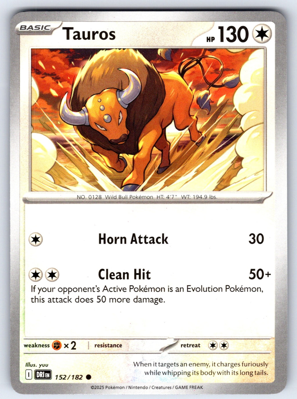 Tauros Common SV10: Destined Rivals 152/182 NM 2025