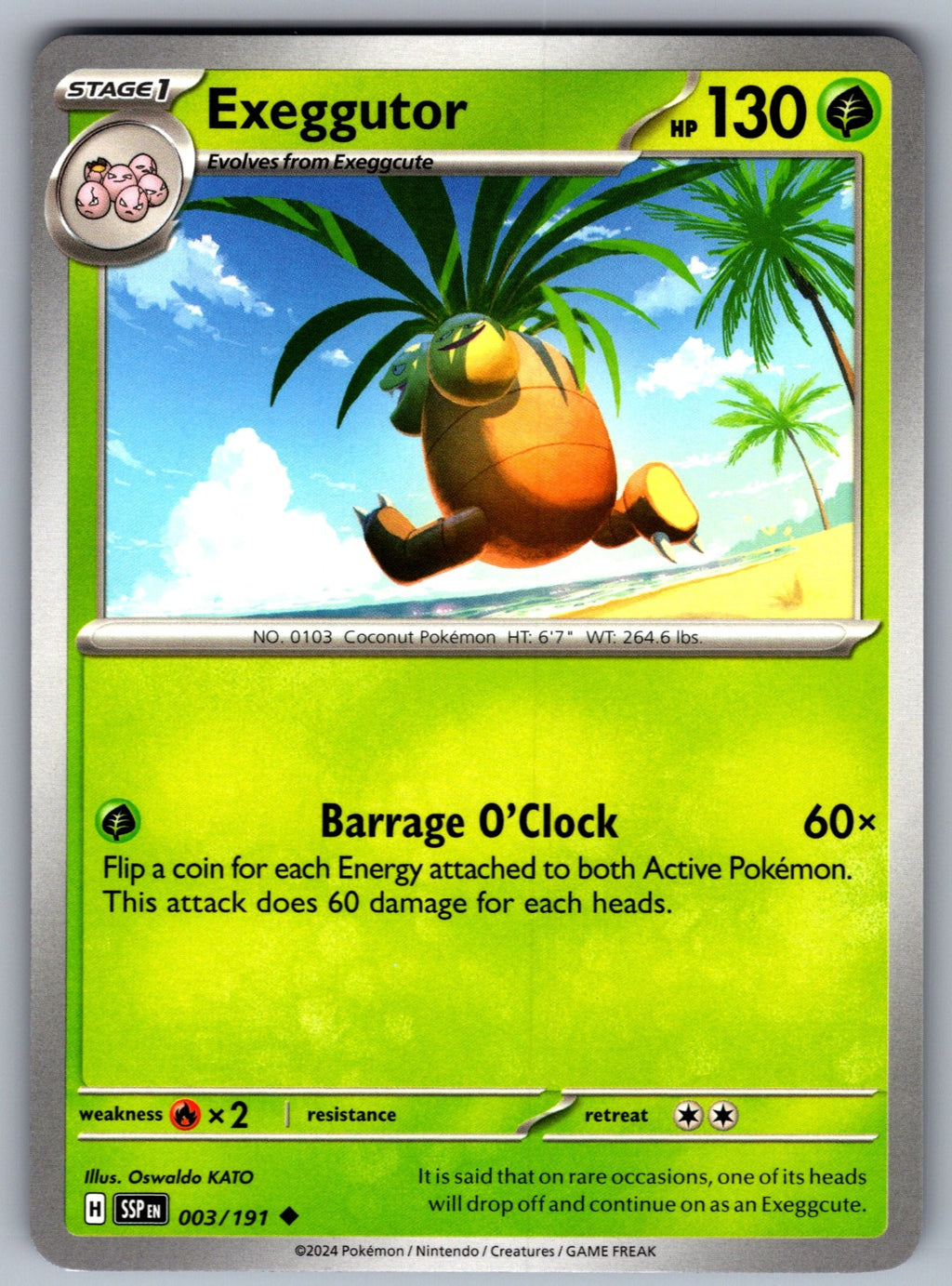 Exeggutor Uncommon SV08: Surging Sparks 003/191 NM 2024