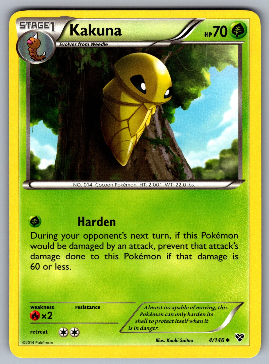 Kakuna Uncommon XY Base Set 4/146 LP 2014
