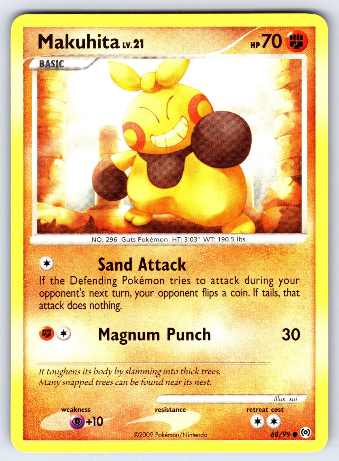 Makuhita Common Arceus 68/99 LP 2009