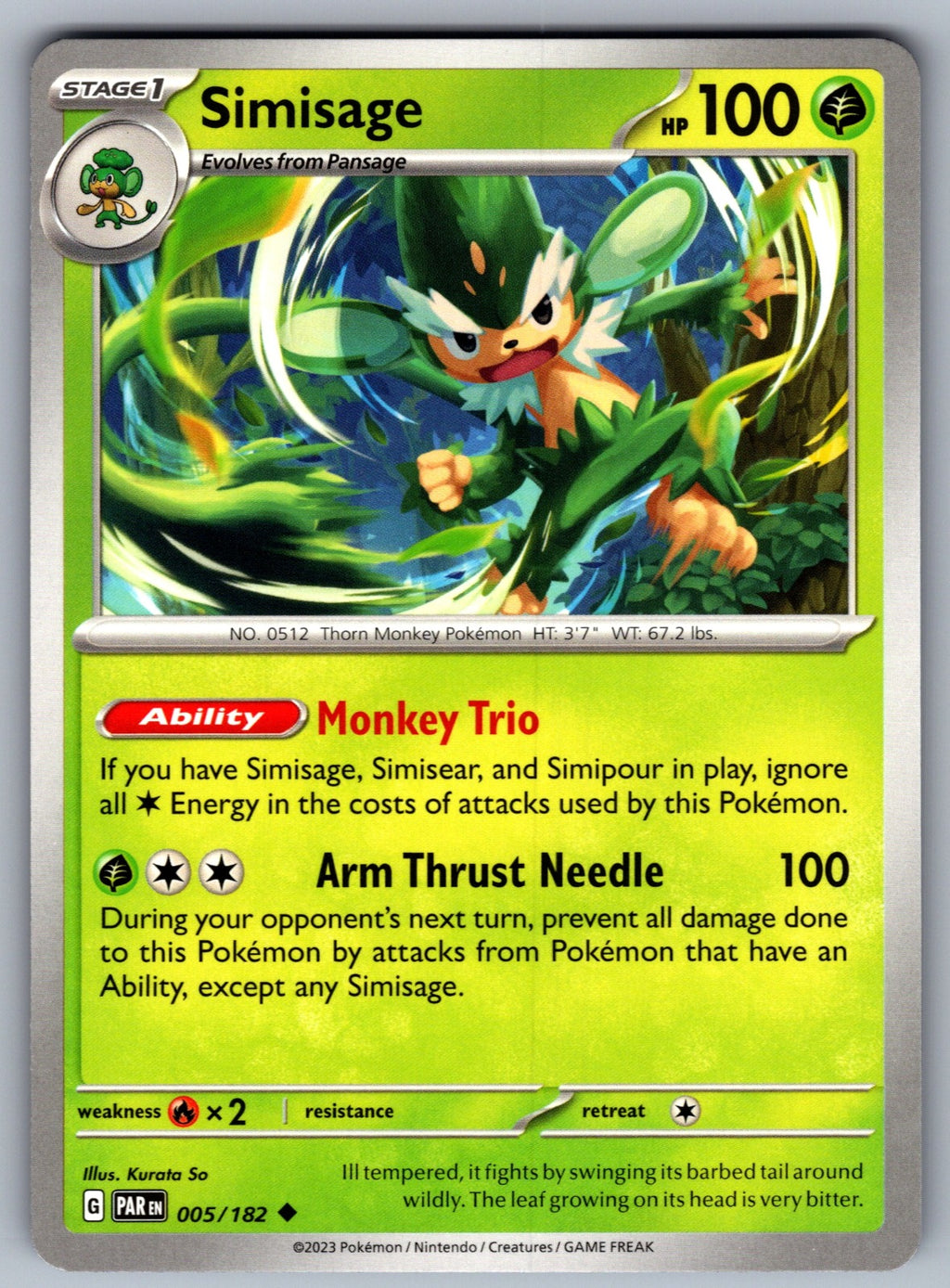 Simisage Uncommon SV04: Paradox Rift 005/182 NM 2023
