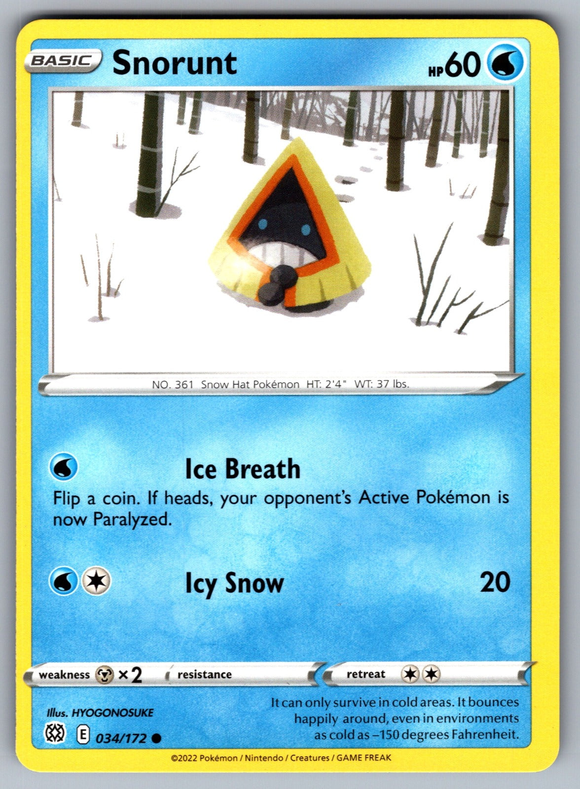 Snorunt Common SWSH09: Brilliant Stars 034/172 NM 2022