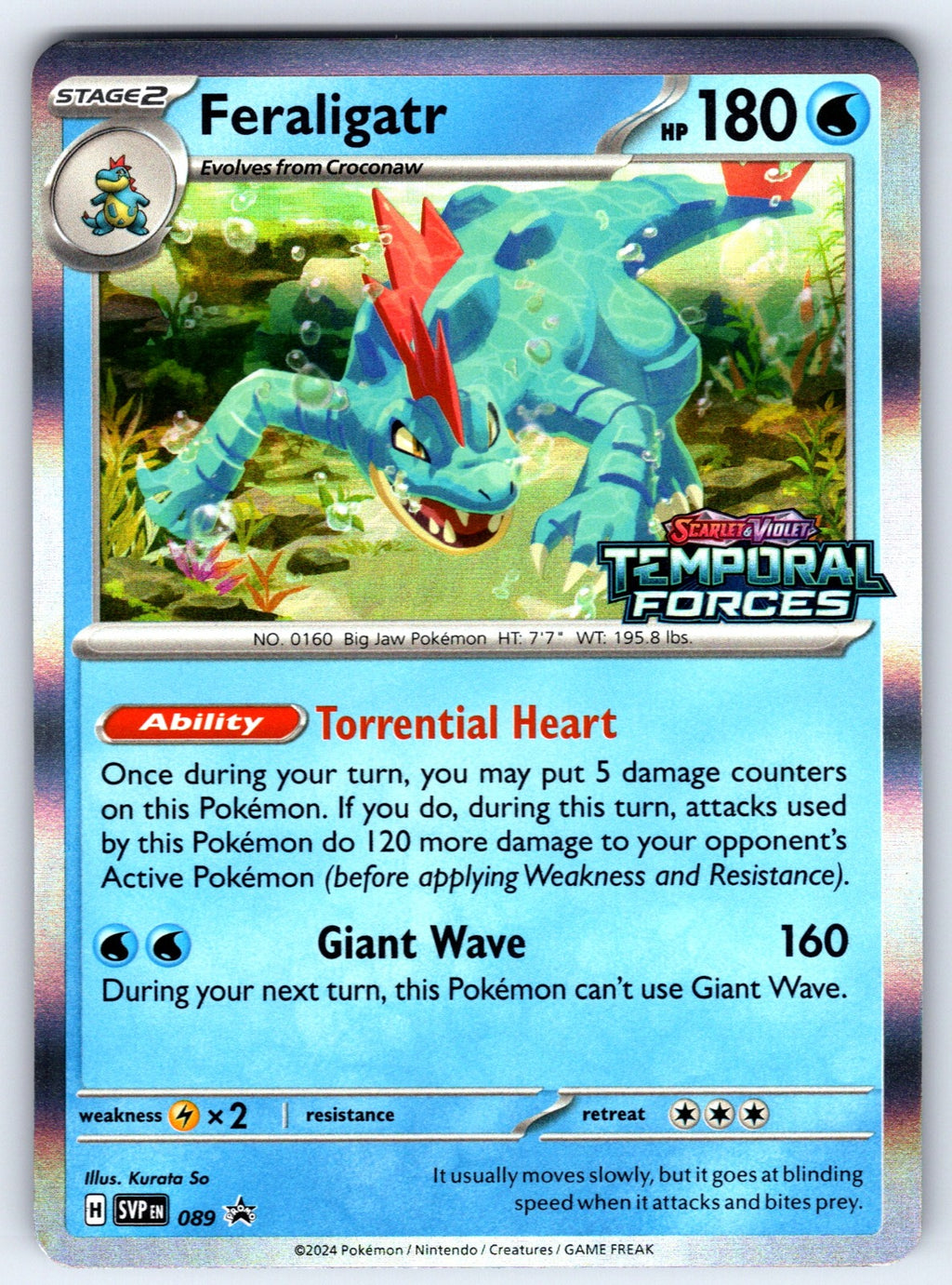 Feraligatr - (Prerelease) Holo Promo SV: Scarlet & Violet Promo Cards 089 NM 202