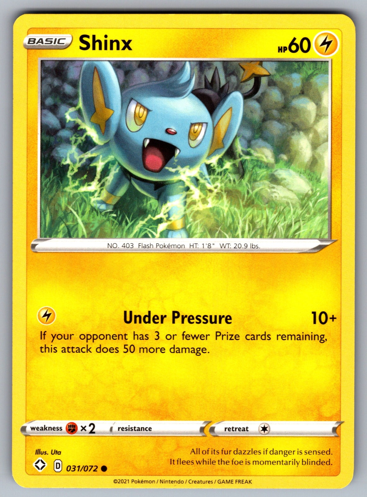 Shinx Common Shining Fates 031/072 NM 2021
