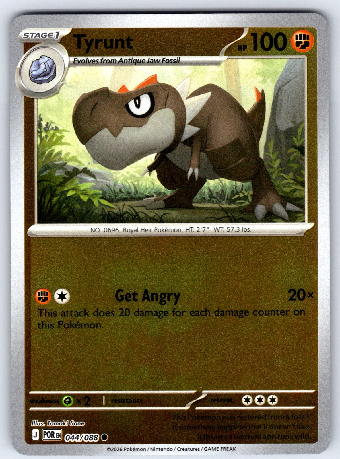Tyrunt Reverse Holo Common ME03: Perfect Order 044/088 NM 2026