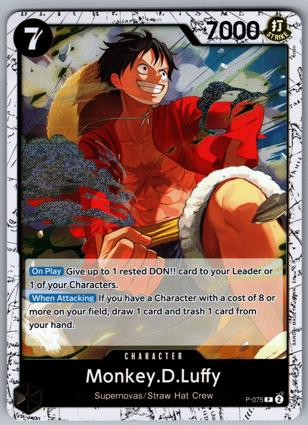 Monkey.D.Luffy - (Pirate Foil) Foil PR Premium Booster -The Best- Vol. 2 P-075 N