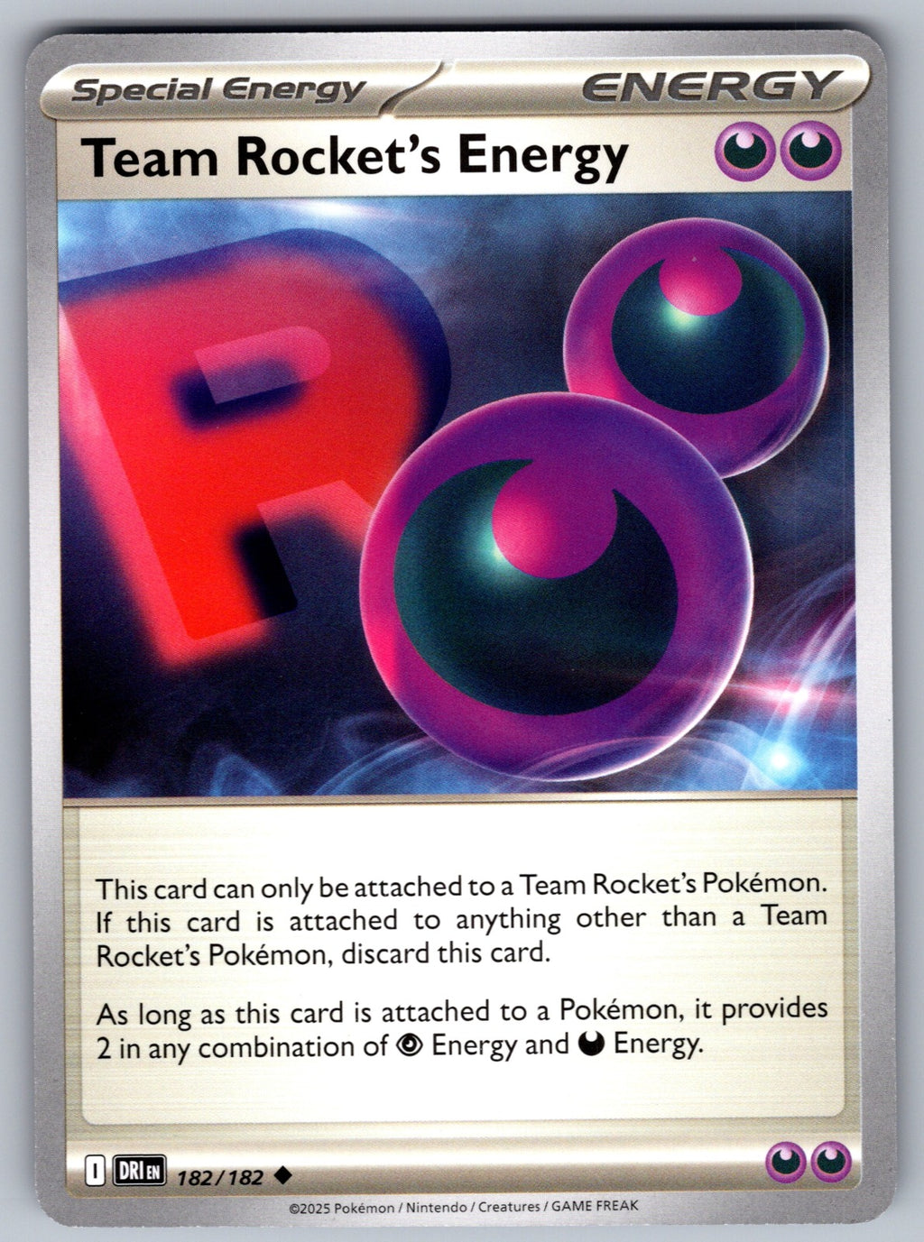 Team Rocket's Energy Uncommon SV10: Destined Rivals 182/182 NM 2025