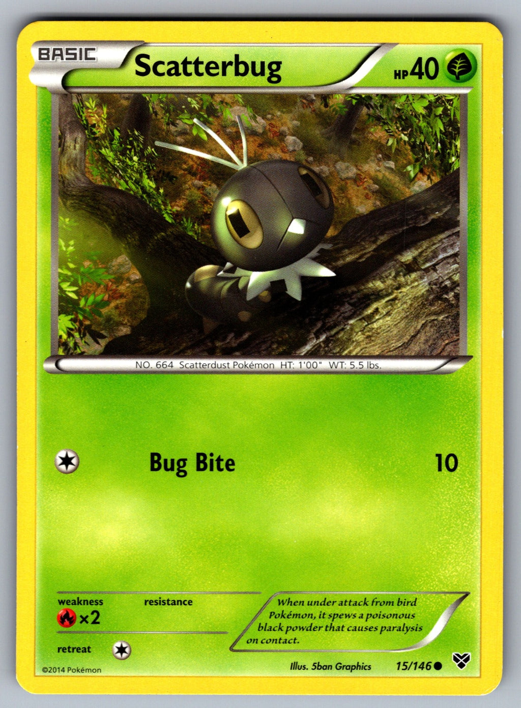 Scatterbug Common XY Base Set 15/146 LP 2014