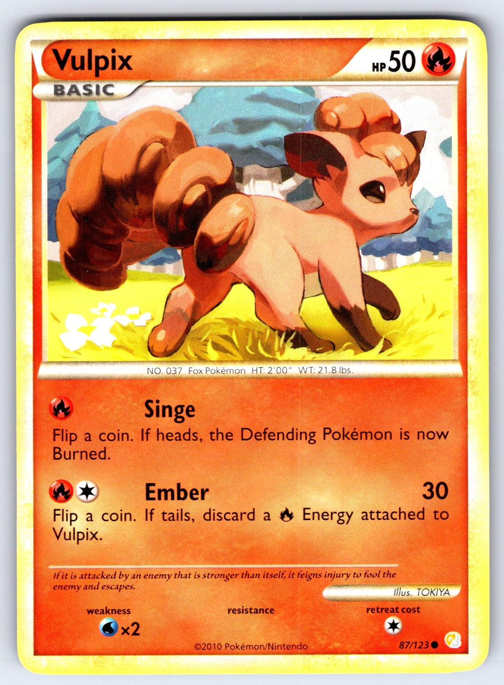 Vulpix Common HeartGold SoulSilver 87/123 LP 2010