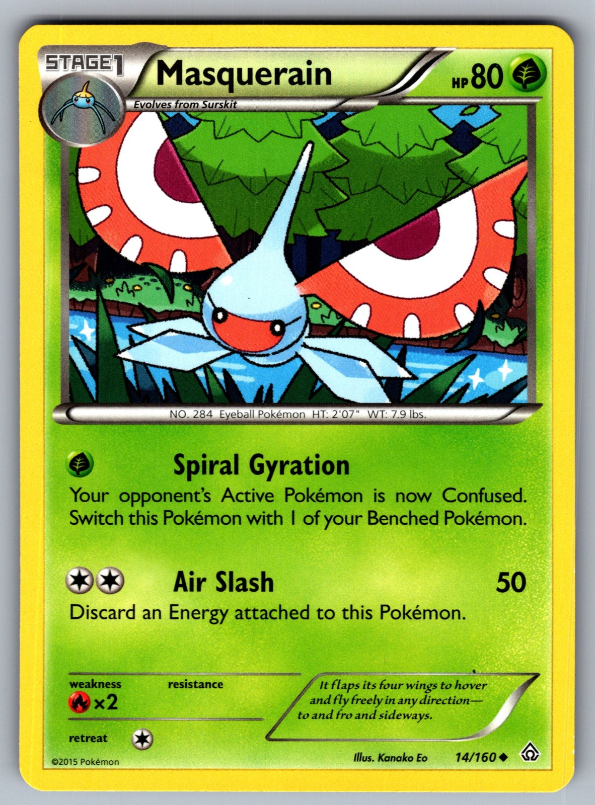 Masquerain Uncommon XY - Primal Clash 14/160 LP 2015