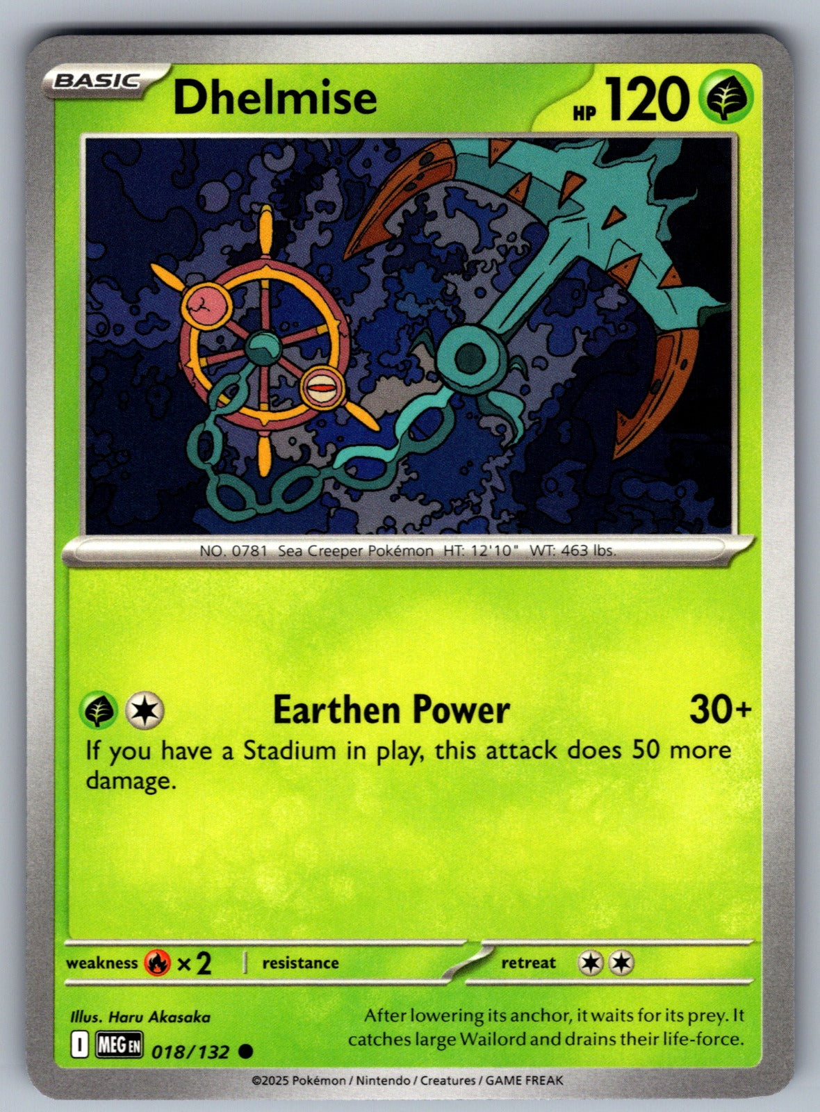 Dhelmise Common ME01: Mega Evolution 018/132 NM 2025