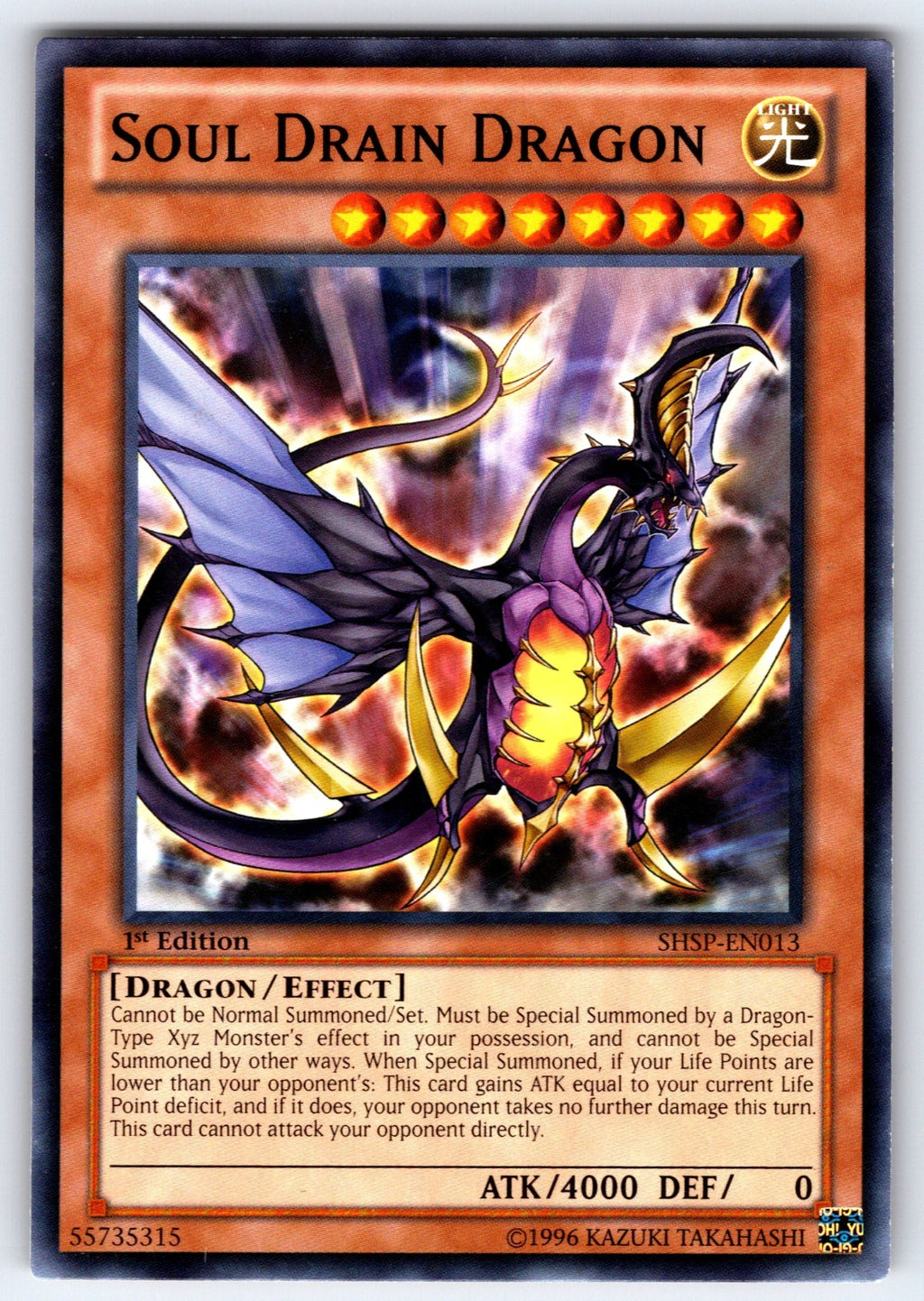 Soul Drain Dragon Unlimited Common Shadow Specters SHSP-EN013 LP 2013