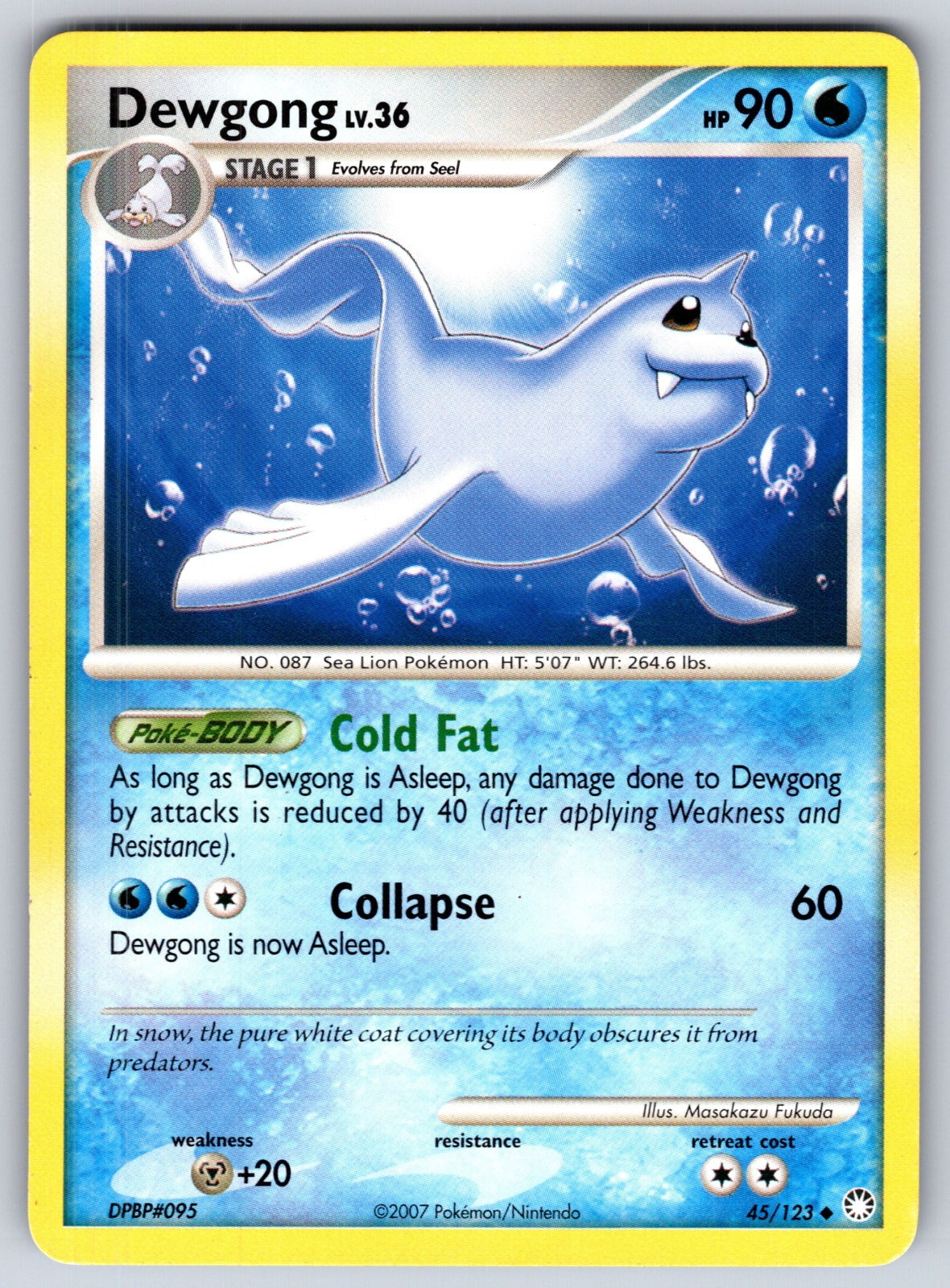 Dewgong Uncommon Mysterious Treasures 45/123 LP 2007