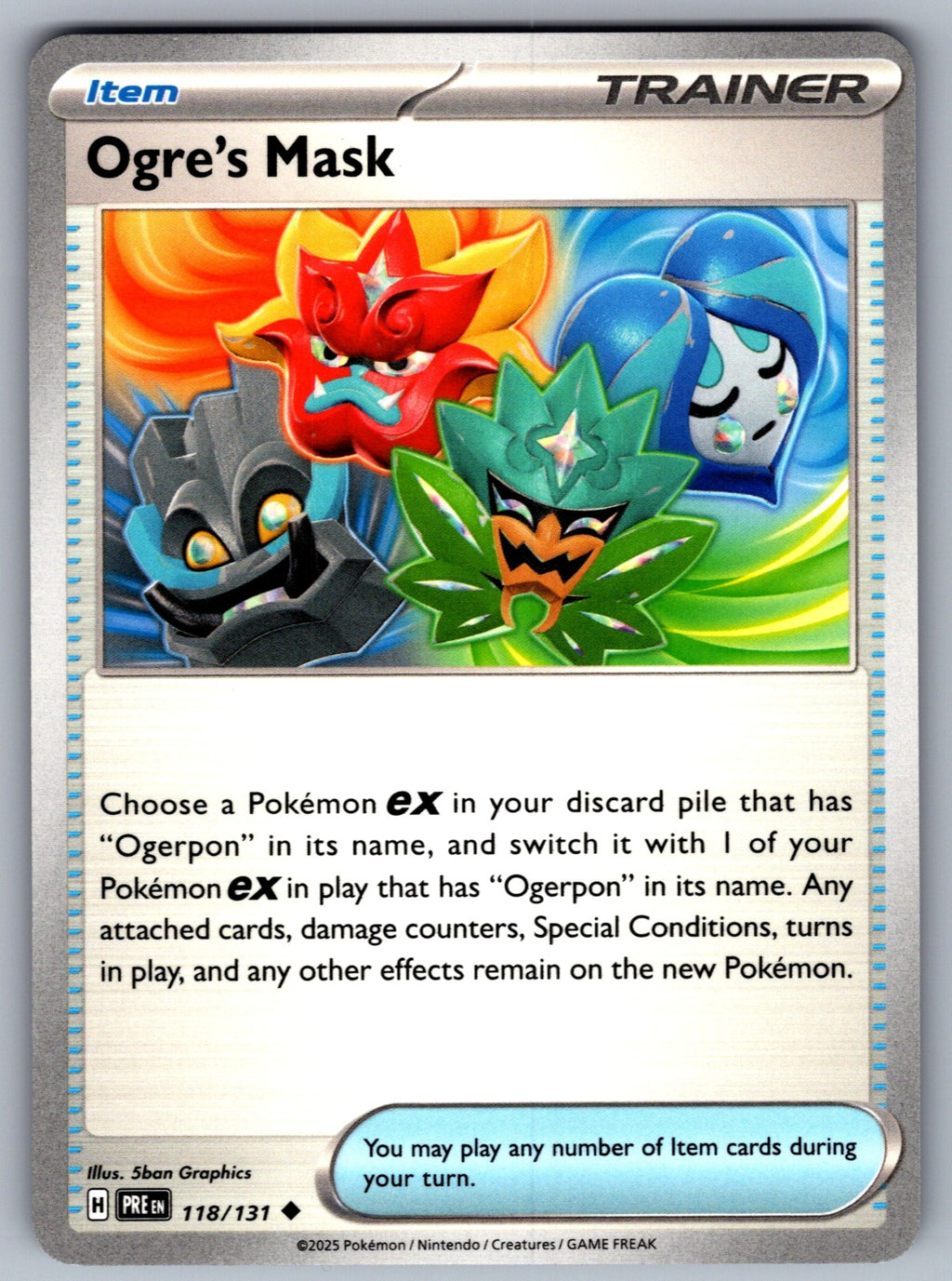 Ogre's Mask Uncommon SV: Prismatic Evolutions 118/131 NM 2025