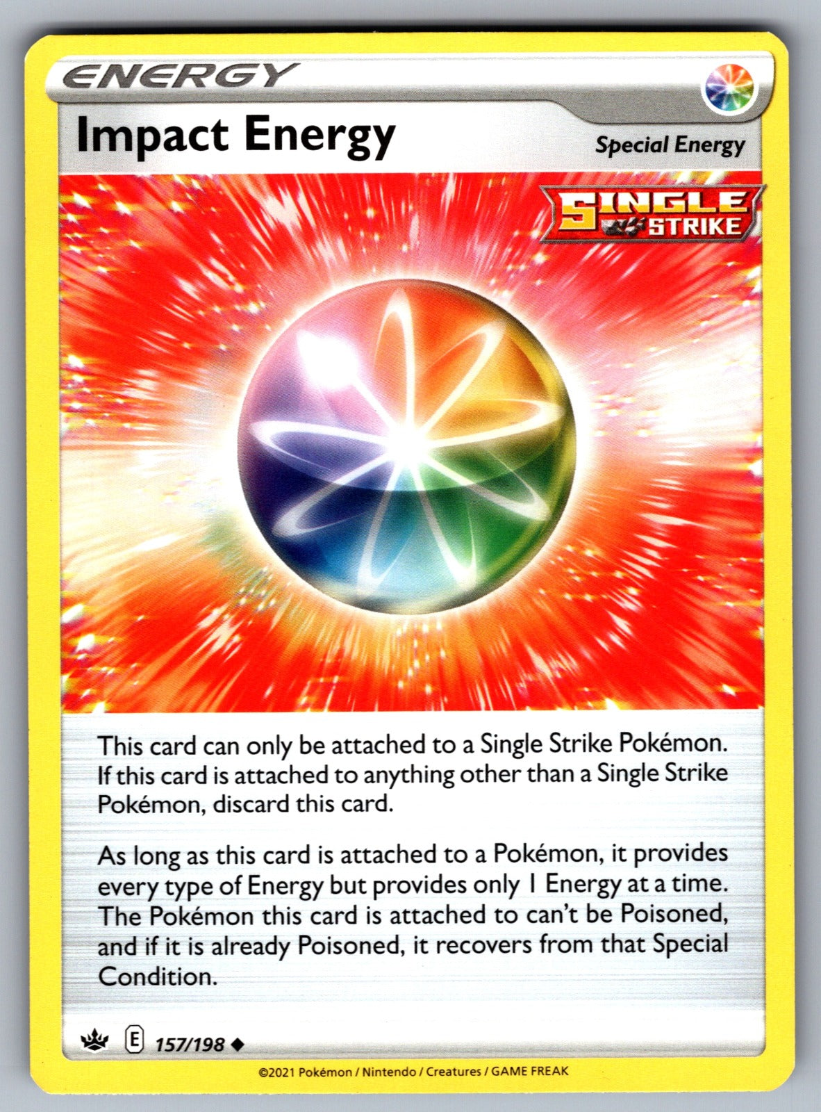 Impact Energy Uncommon SWSH06: Chilling Reign 157/198 NM 2021