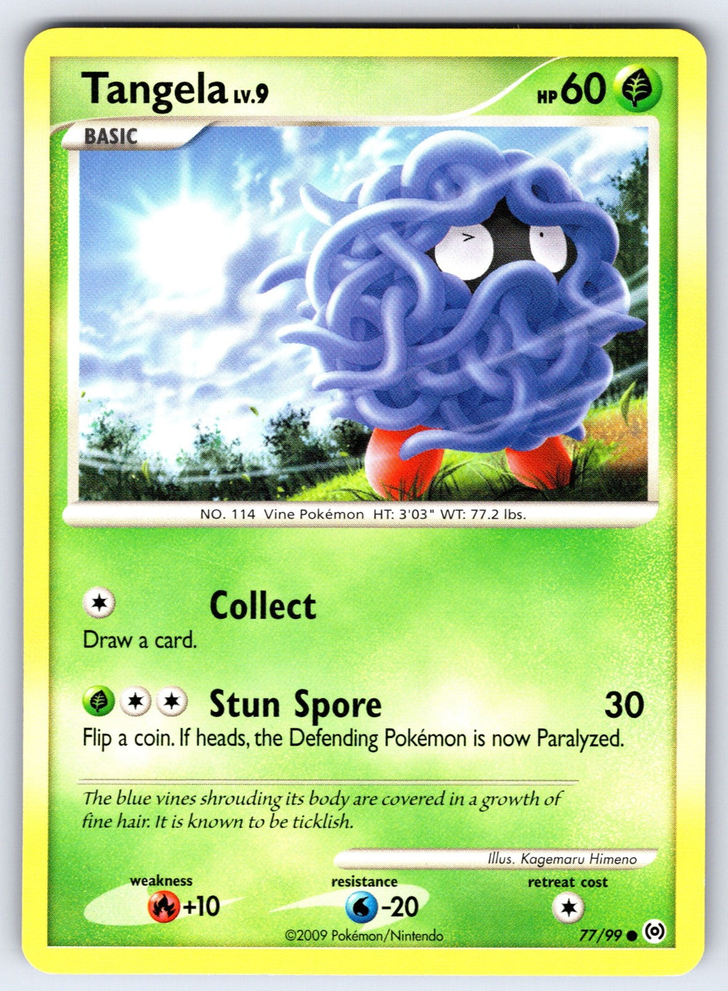 Tangela (77) Common Arceus 77/99 LP 2009