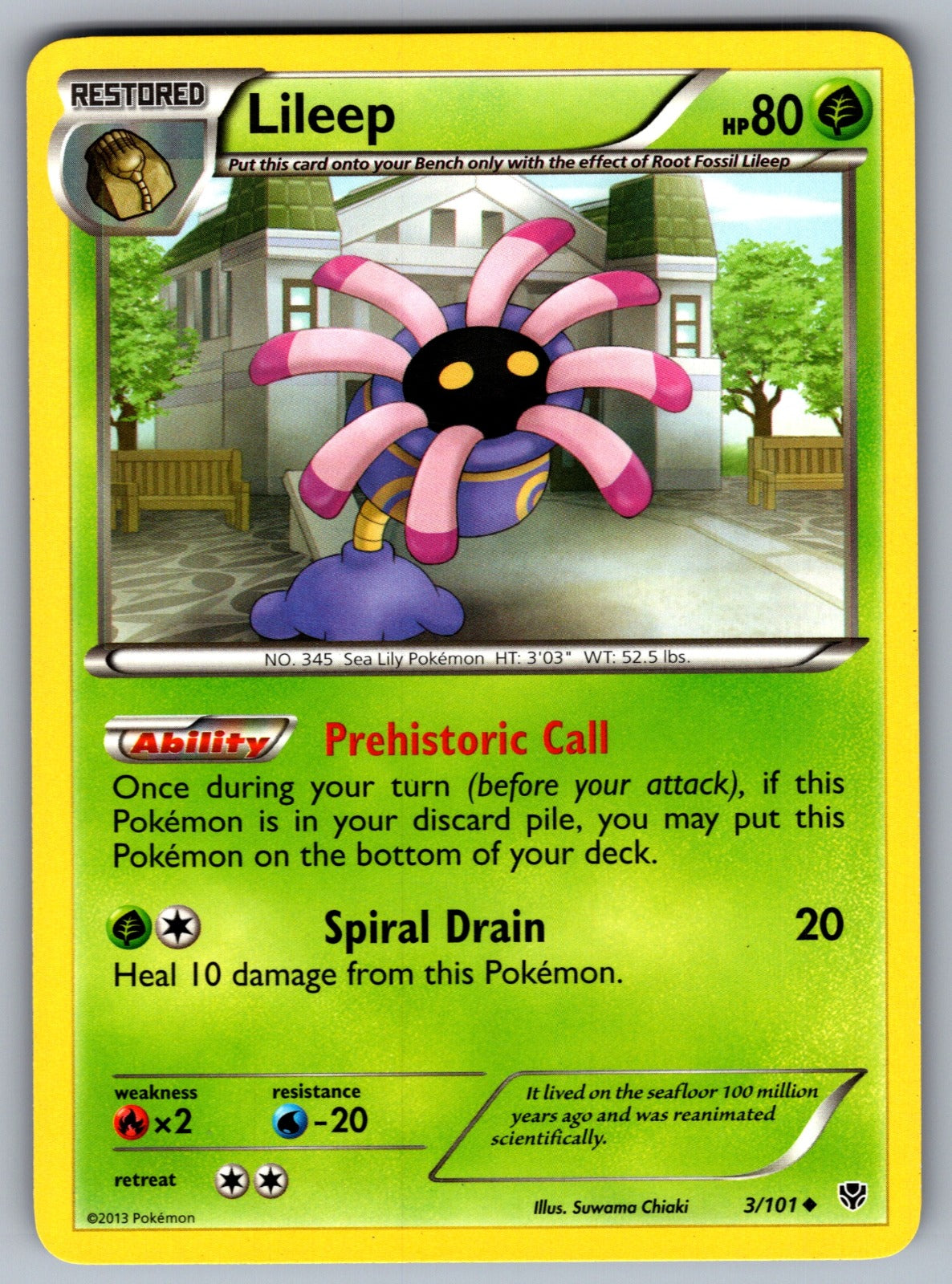 Lileep Uncommon Plasma Blast 3/101 LP 2013