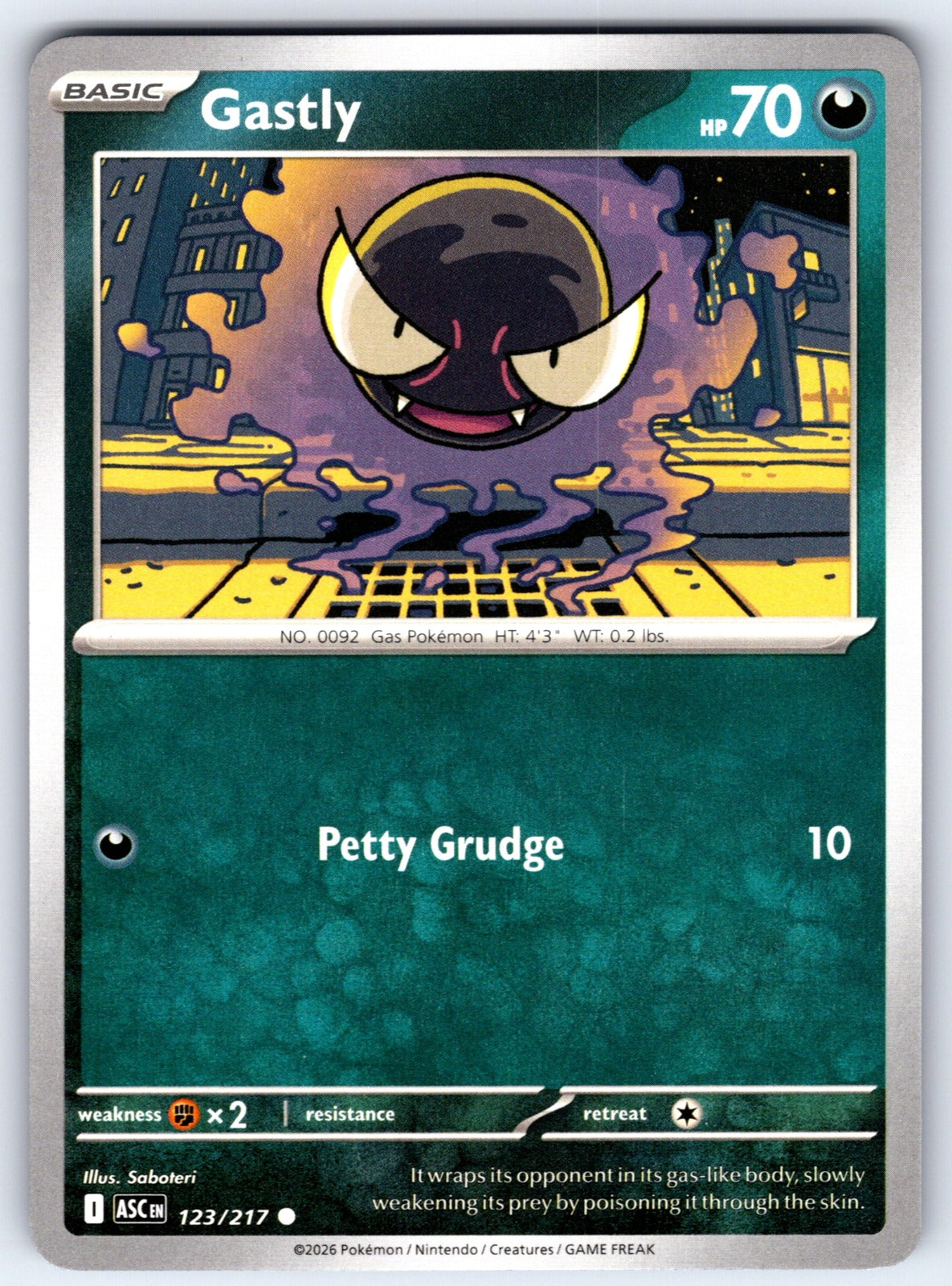 Gastly Common ME: Ascended Heroes 123/217 NM 2026