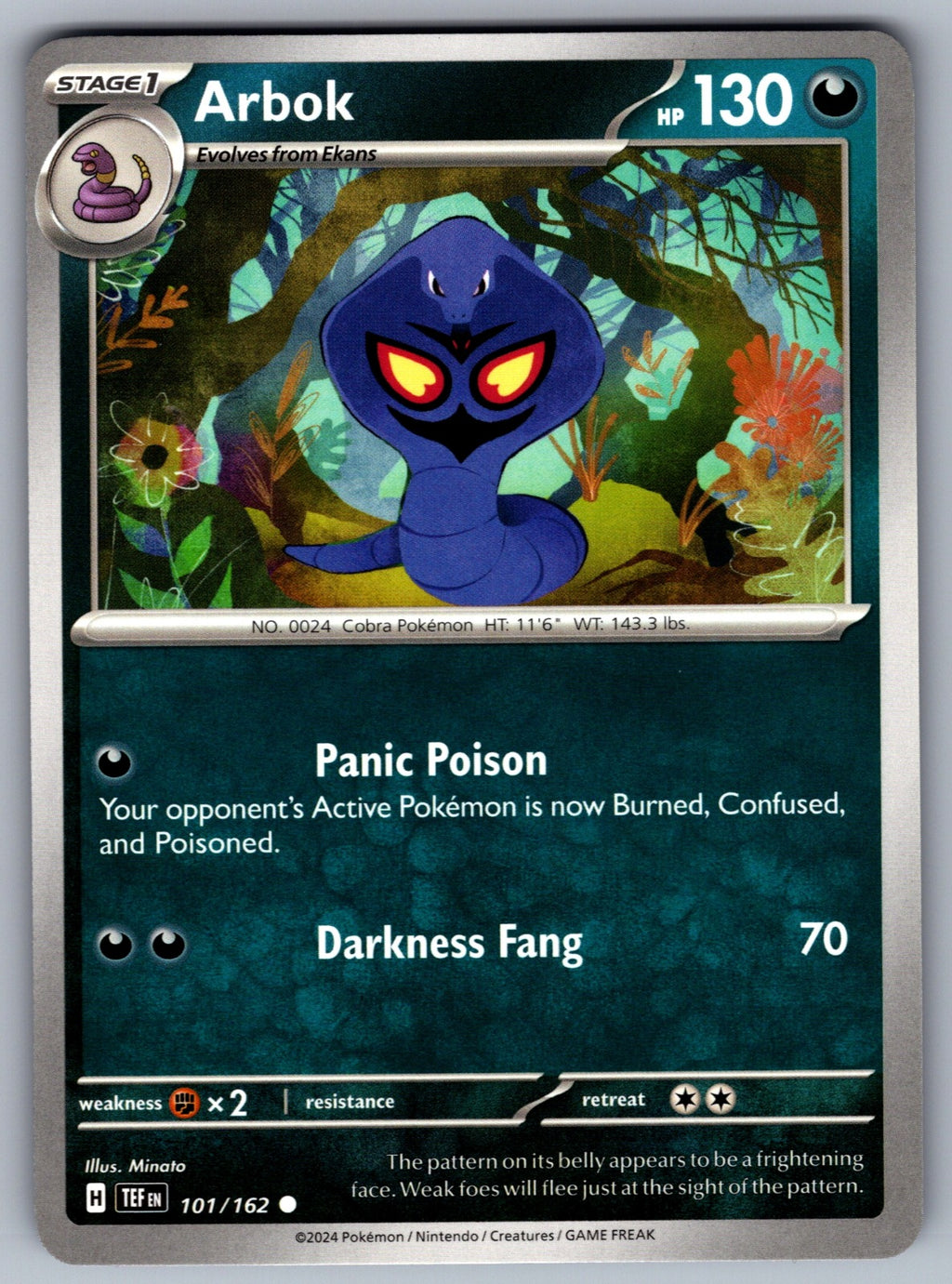 Arbok Common SV05: Temporal Forces 101/162 NM 2024