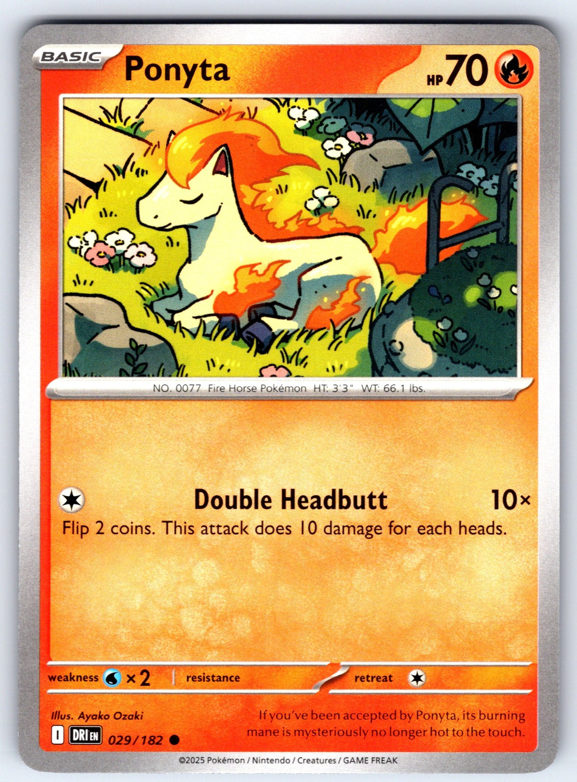 Ponyta Common SV10: Destined Rivals 029/182 NM 2025