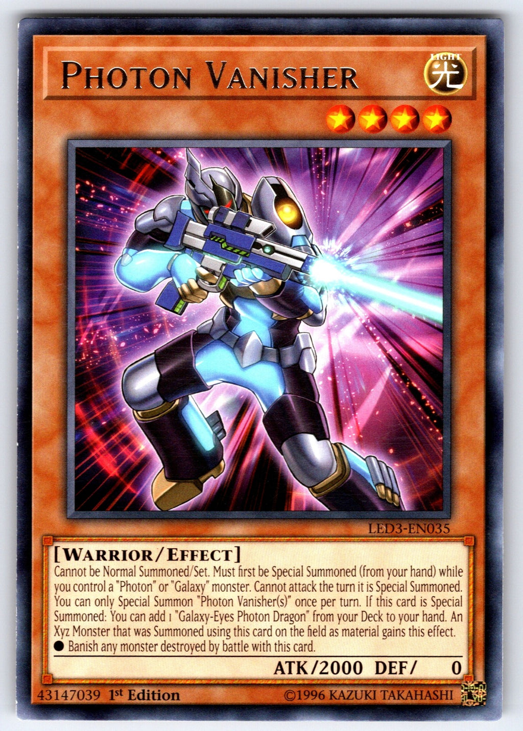 Photon Vanisher 1st Edition Ultra Rare Battles of Legend: Monstrous Revenge BLMR
