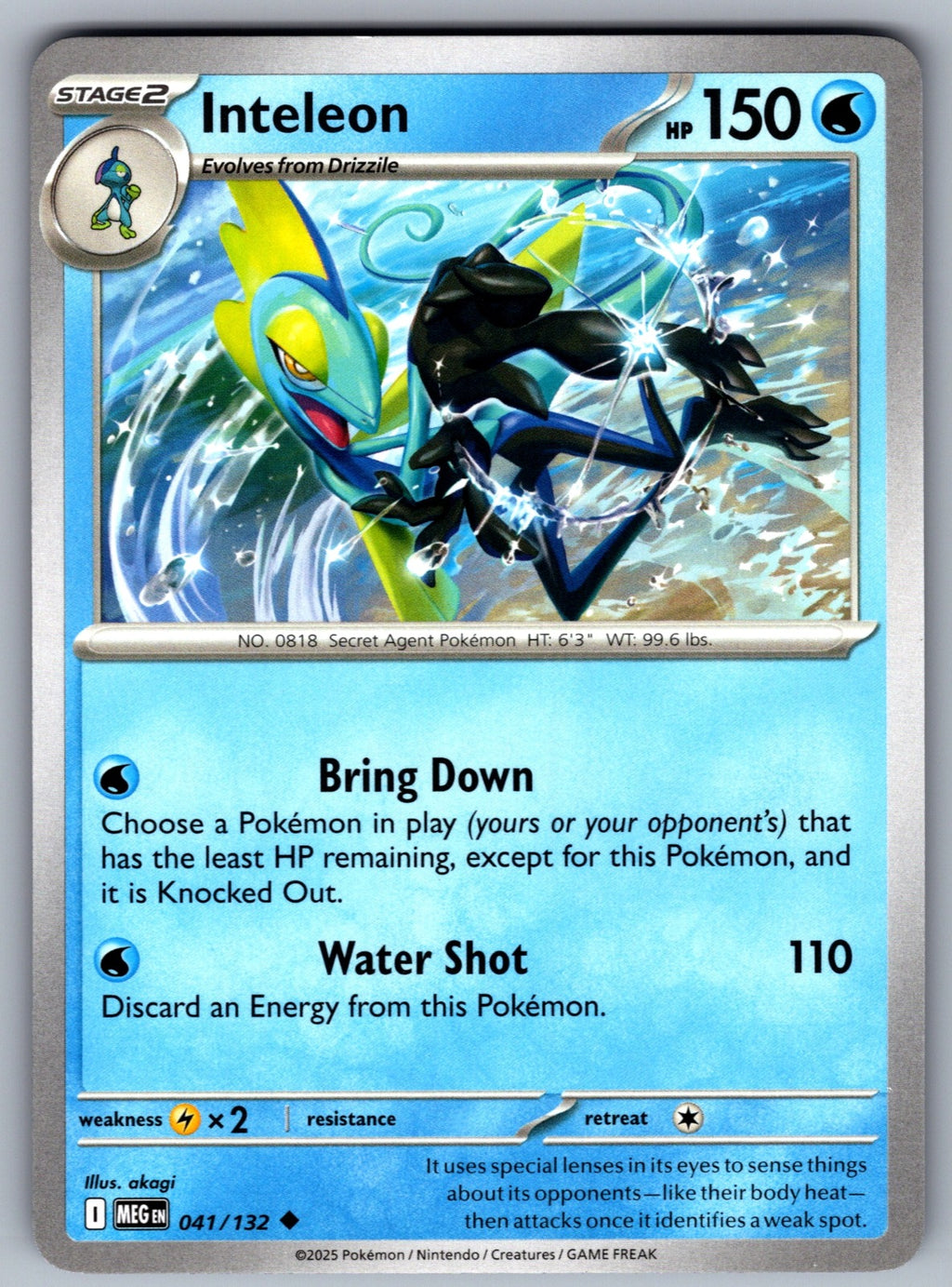 Inteleon Uncommon ME01: Mega Evolution 041/132 NM 2025