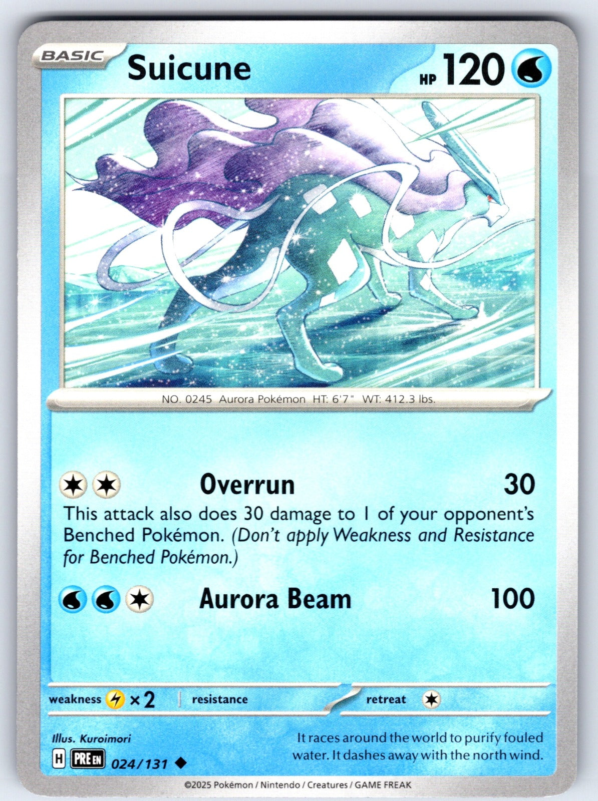 Suicune Uncommon SV: Prismatic Evolutions 024/131 NM 2025