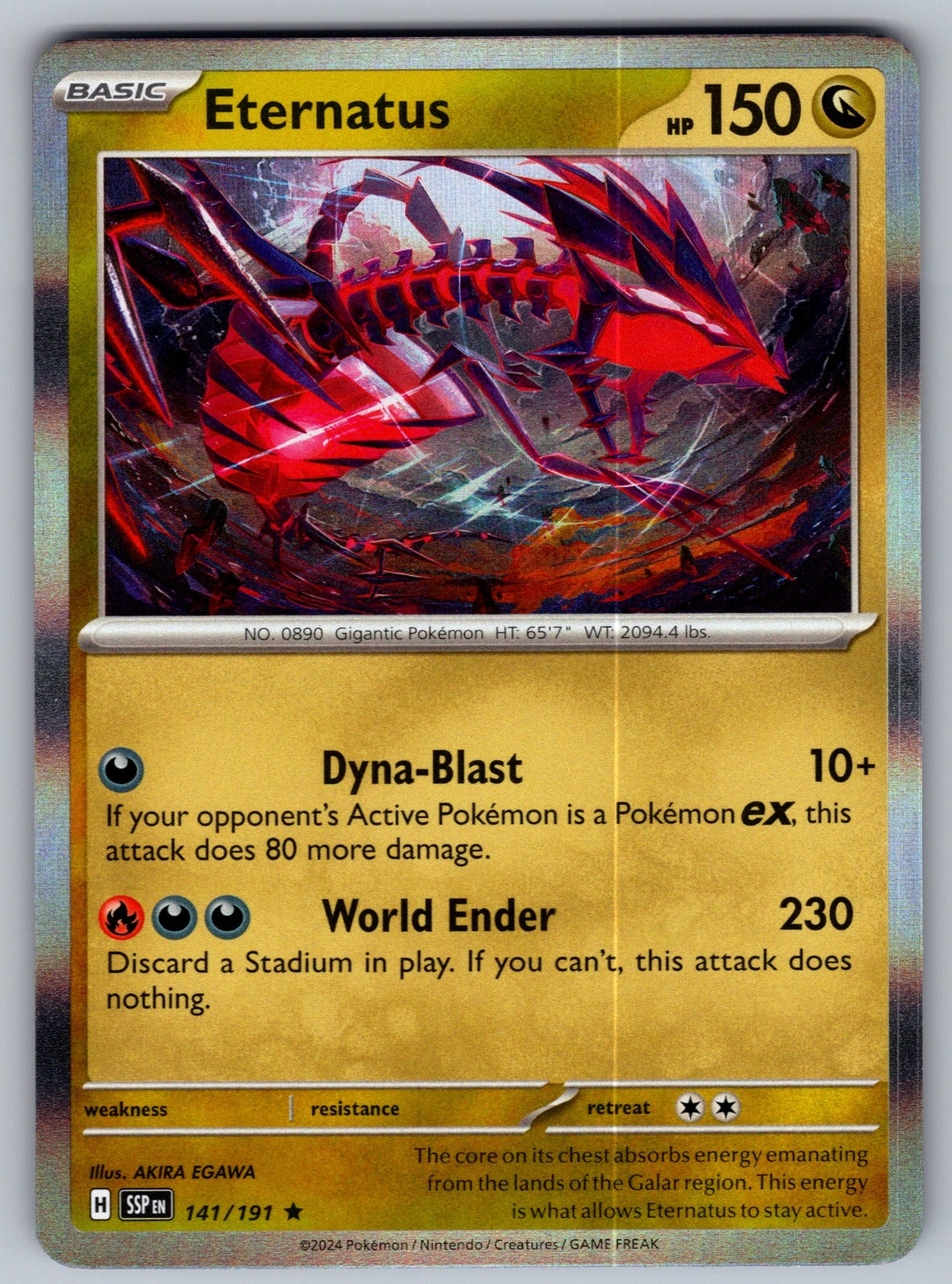 Eternatus Holo Rare SV08: Surging Sparks 141/191 NM 2024
