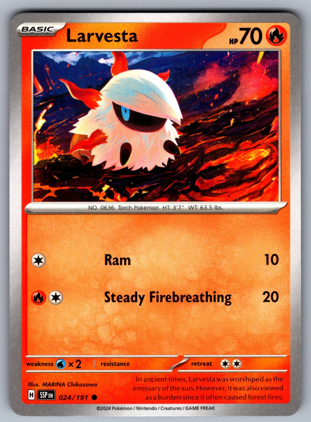 Larvesta Common SV08: Surging Sparks 024/191 NM 2024