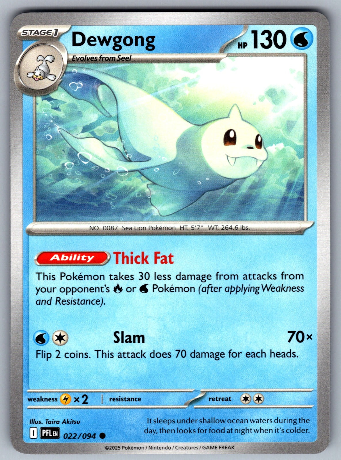 Dewgong Common ME02: Phantasmal Flames 022/094 NM 2025