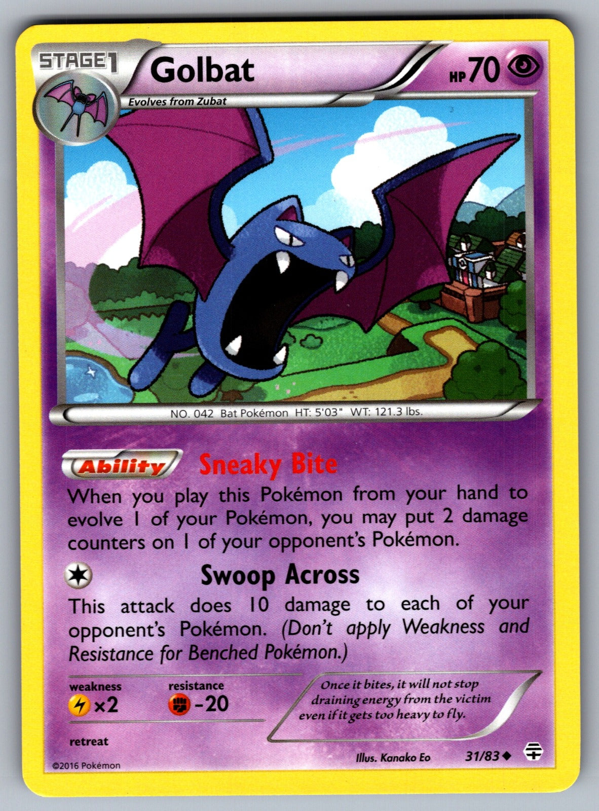 Golbat Uncommon Generations 31/83 LP 2016