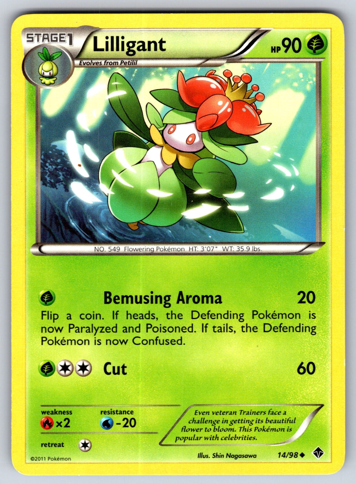 Lilligant Uncommon Emerging Powers 14/98 LP 2011