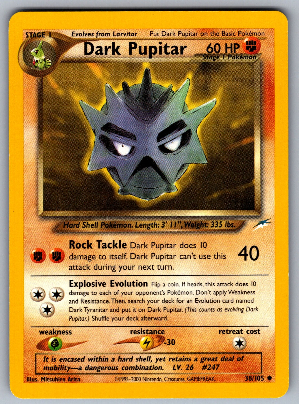Dark Pupitar Unlimited Uncommon Neo Destiny 038/105 NM 2002
