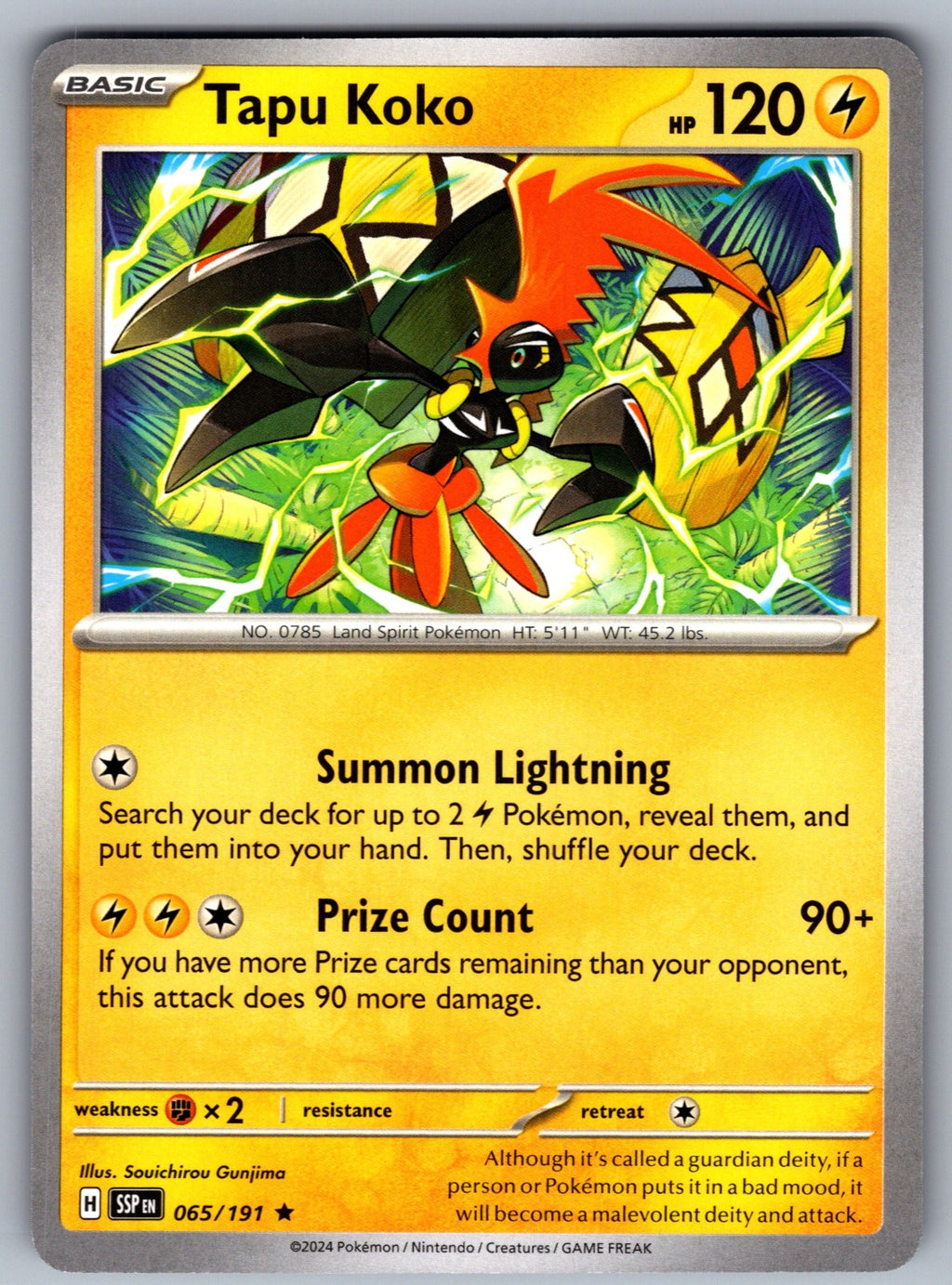 Tapu Koko Promo Deck Exclusives 065/191 NM 2016