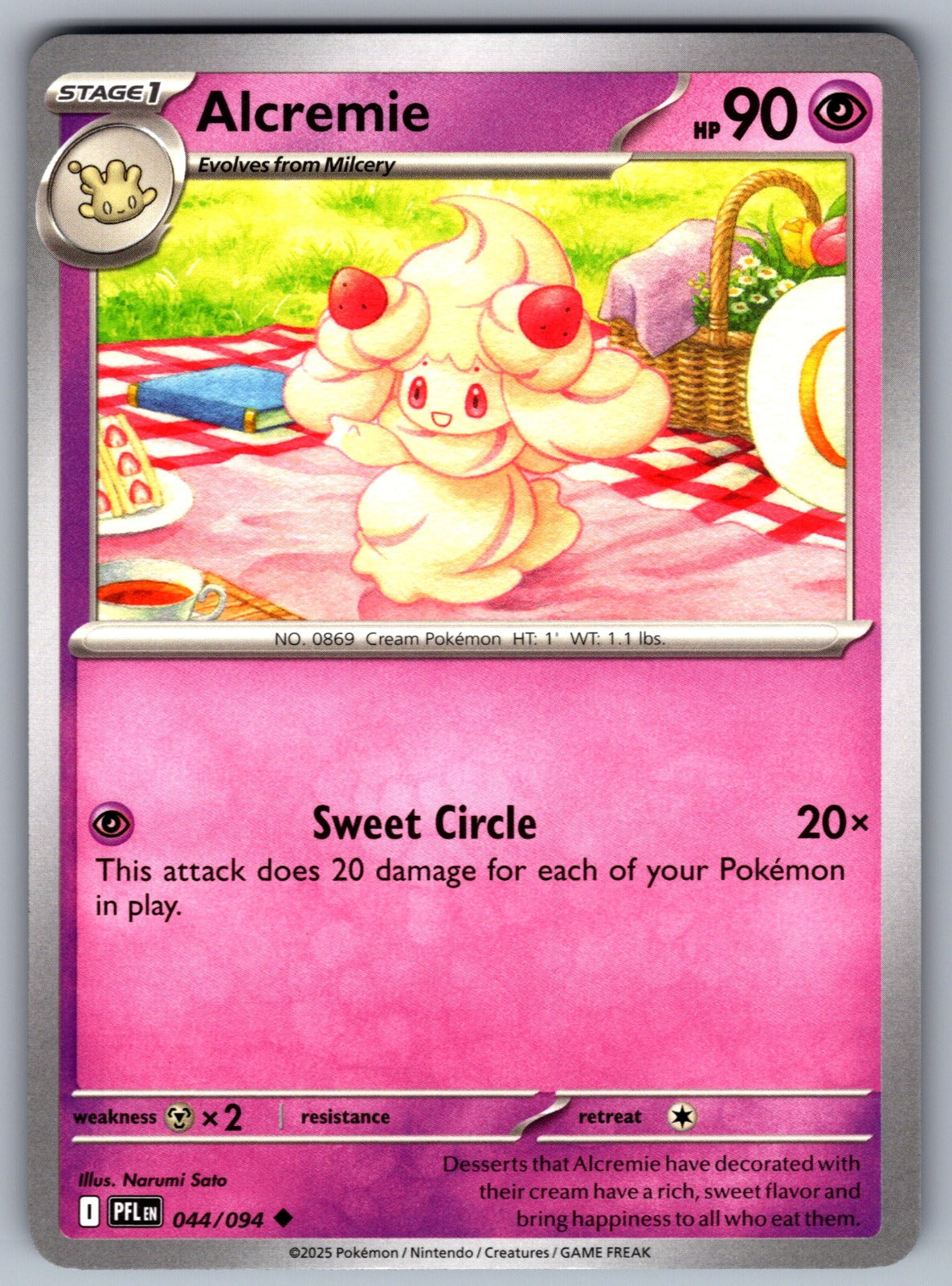 Alcremie Uncommon ME02: Phantasmal Flames 044/094 NM 2025