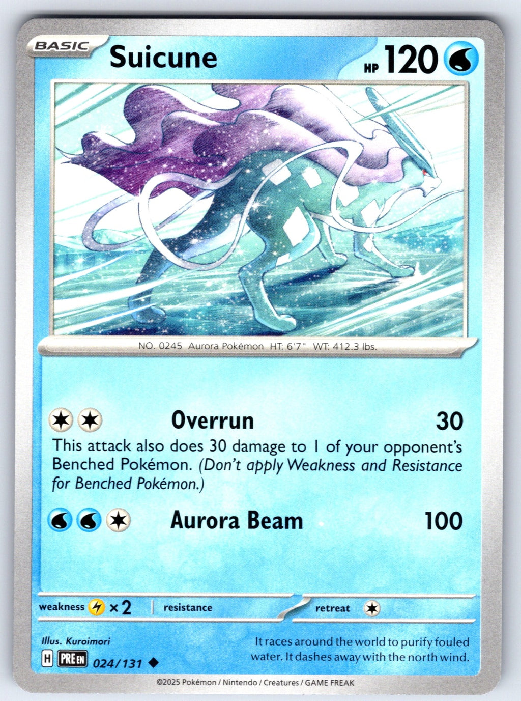 Suicune Uncommon SV: Prismatic Evolutions 024/131 NM 2025