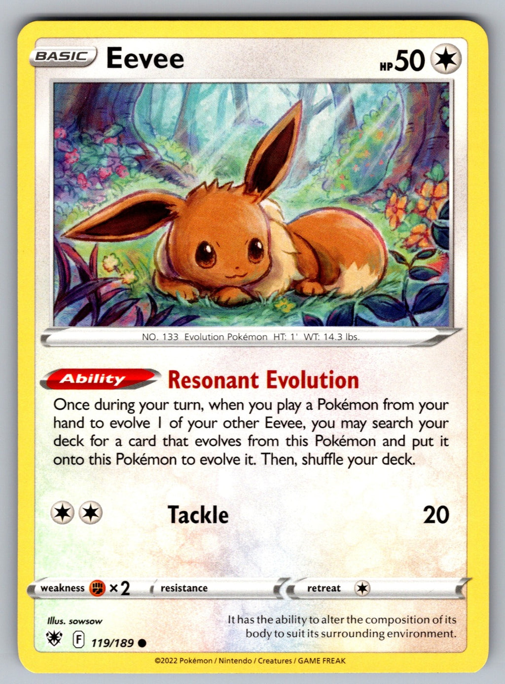 Eevee Common SWSH10: Astral Radiance 119/189 NM 2022