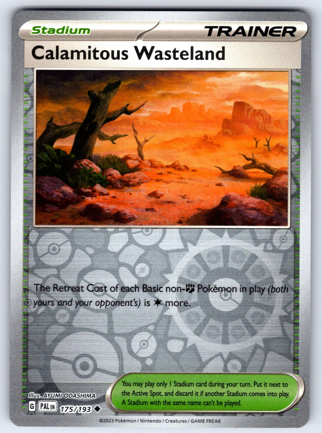 Calamitous Wasteland Reverse Holo Uncommon SV02: Paldea Evolved 175/193 NM 2023
