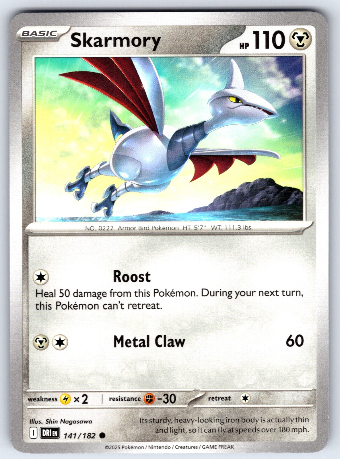 Skarmory Common SV10: Destined Rivals 141/182 NM 2025