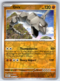 Onix Reverse Holo Uncommon SV: Scarlet & Violet 151 095/165 NM 2023