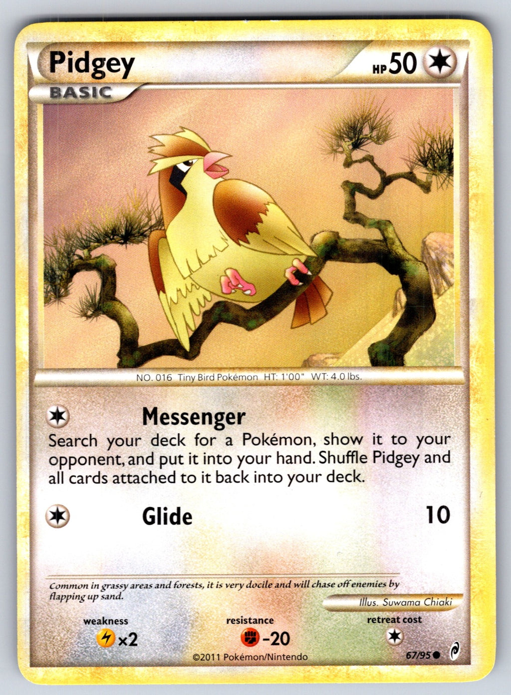 Pidgey Common Call of Legends 67/95 LP 2011